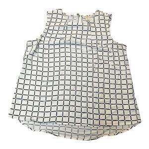 Saint Tropez West Black and White Checkered Blouse
